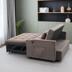 3 In 1 Convertible Sleeper Sofa Bed With Reclining Backrest