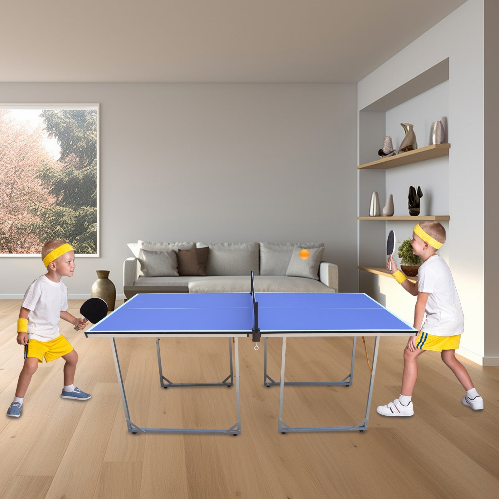6ft Mid-Size Table Tennis Table