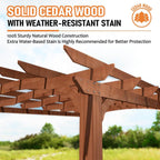 Alora Premium Outdoor All-Season Backyard Patio Cedar Wood Gazebo Pergola