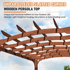 Alora Premium Outdoor All-Season Backyard Patio Cedar Wood Gazebo Pergola