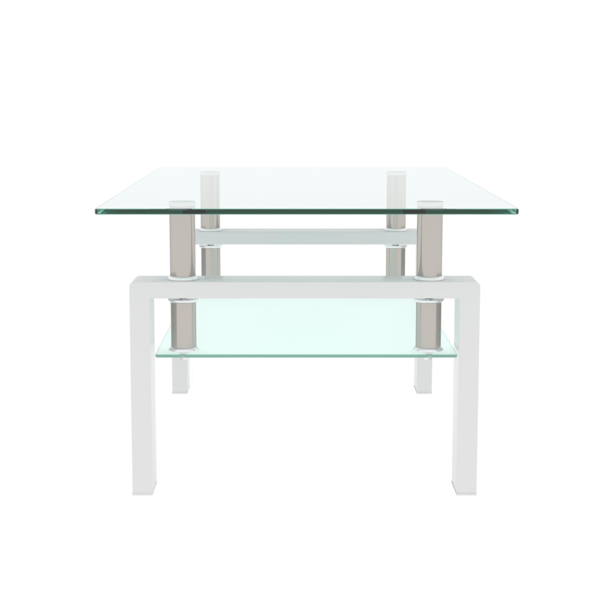 White Coffee Table Modern Side Center Tables