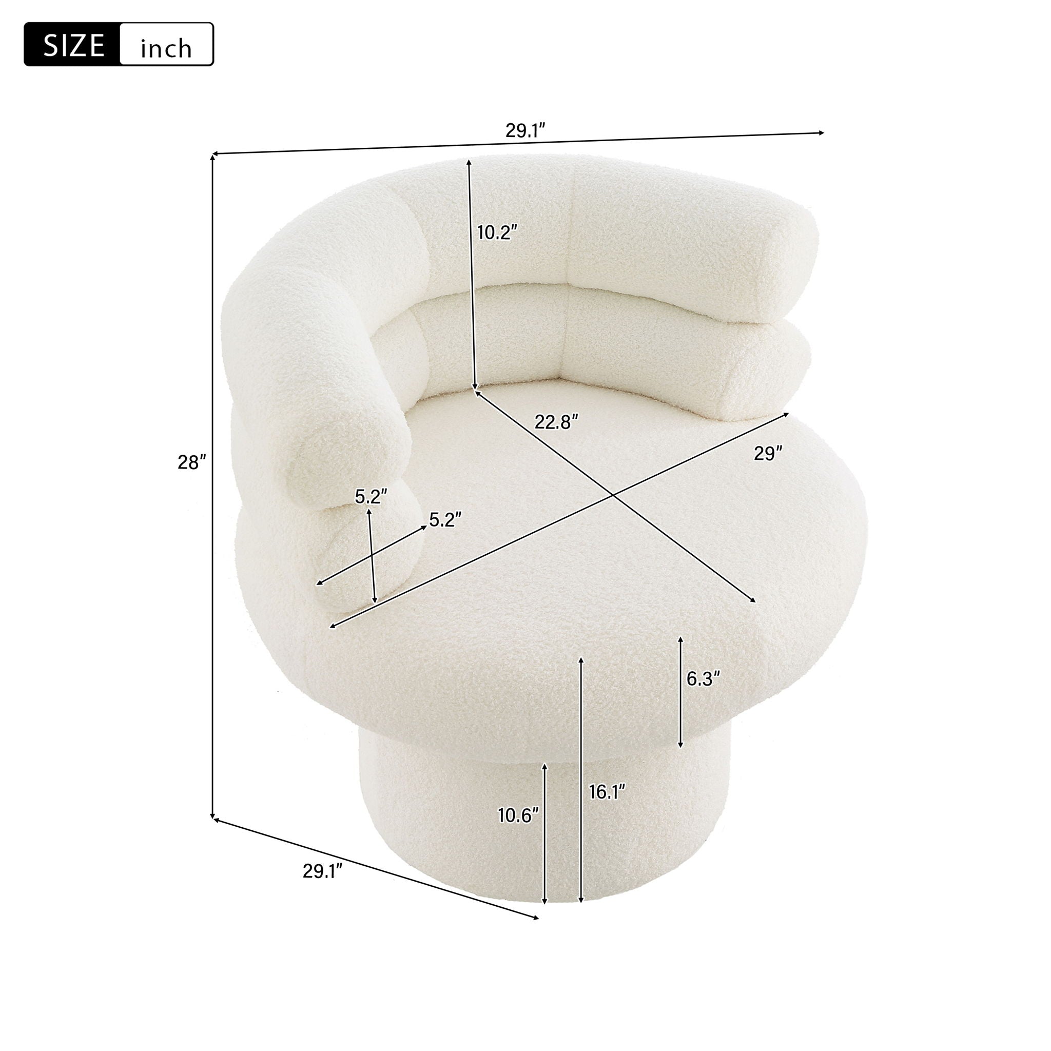 Round Swivel Accent Chair