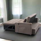 3 In 1 Convertible Sleeper Sofa Bed With Reclining Backrest
