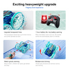 Colorful light wheel double-sided stunt amphibious remote control car watch dual control four-wheel drive power