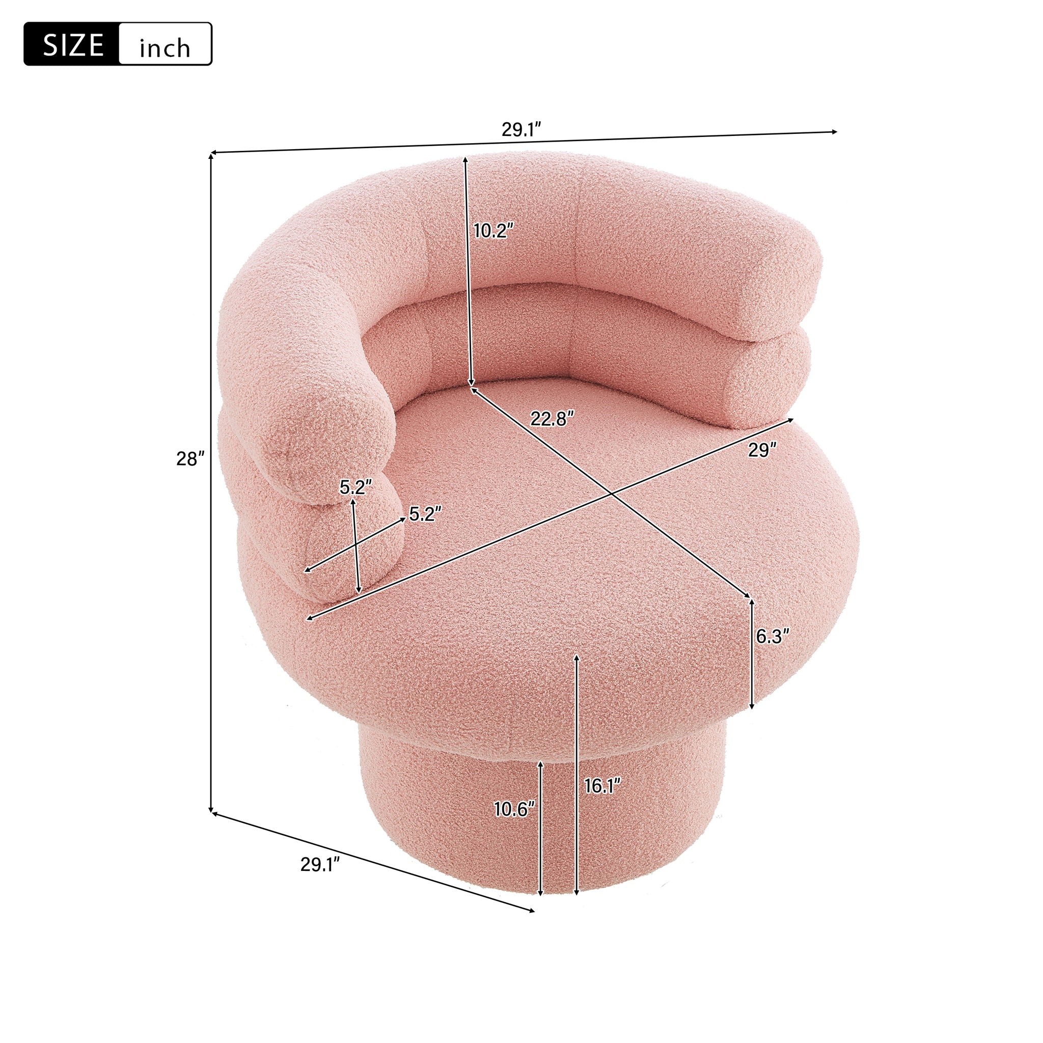 Round Swivel Accent Chair