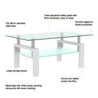 White Coffee Table Modern Side Center Tables