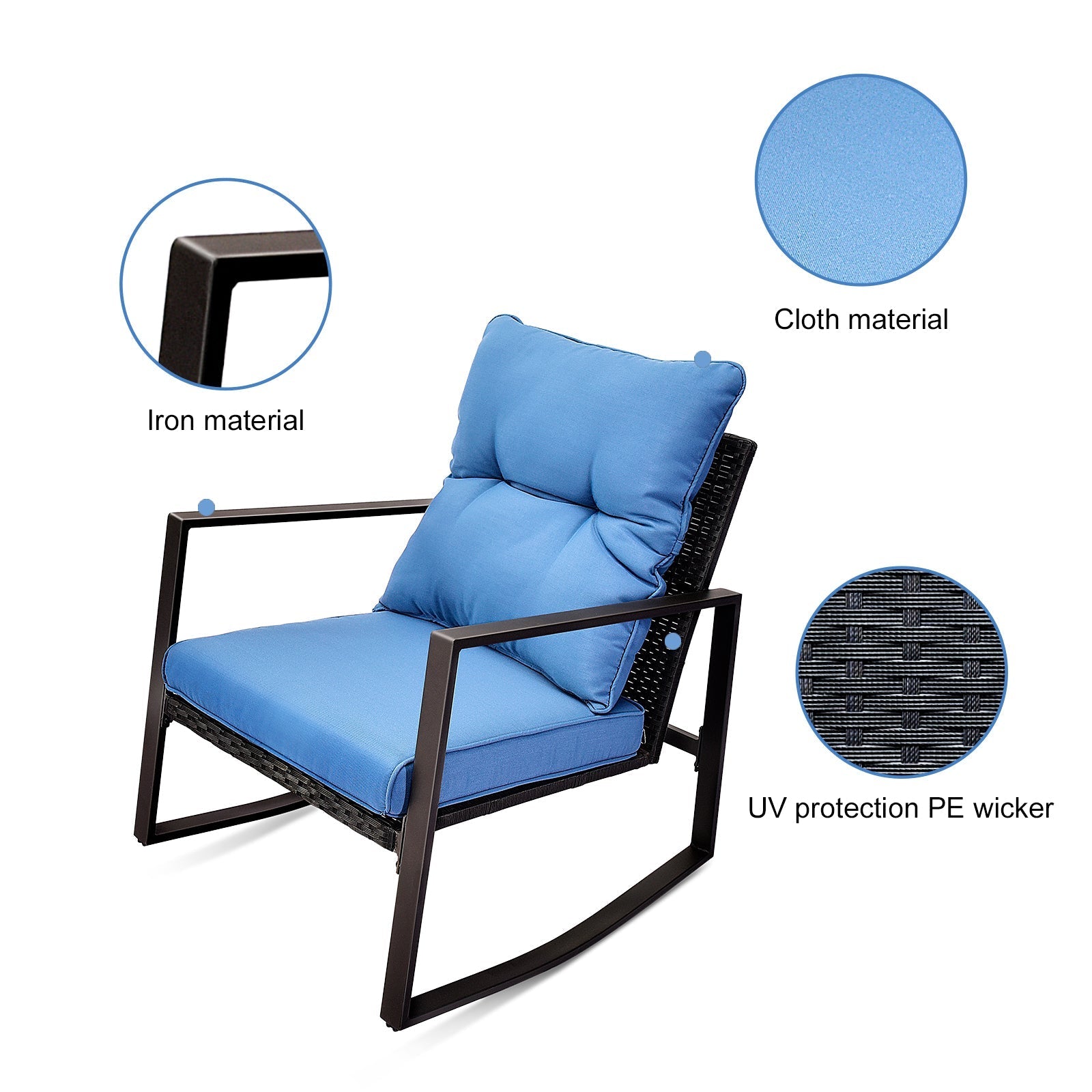 3 Pieces Patio Bistro Set