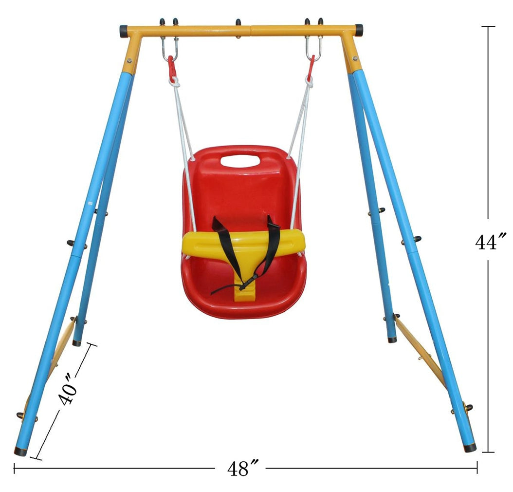 Baby Toddler Indoor/Outdoor Metal Swing Set
