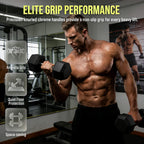 450-Pounds Rubber Hex Dumbbell Set With Rack (SAK90714)
