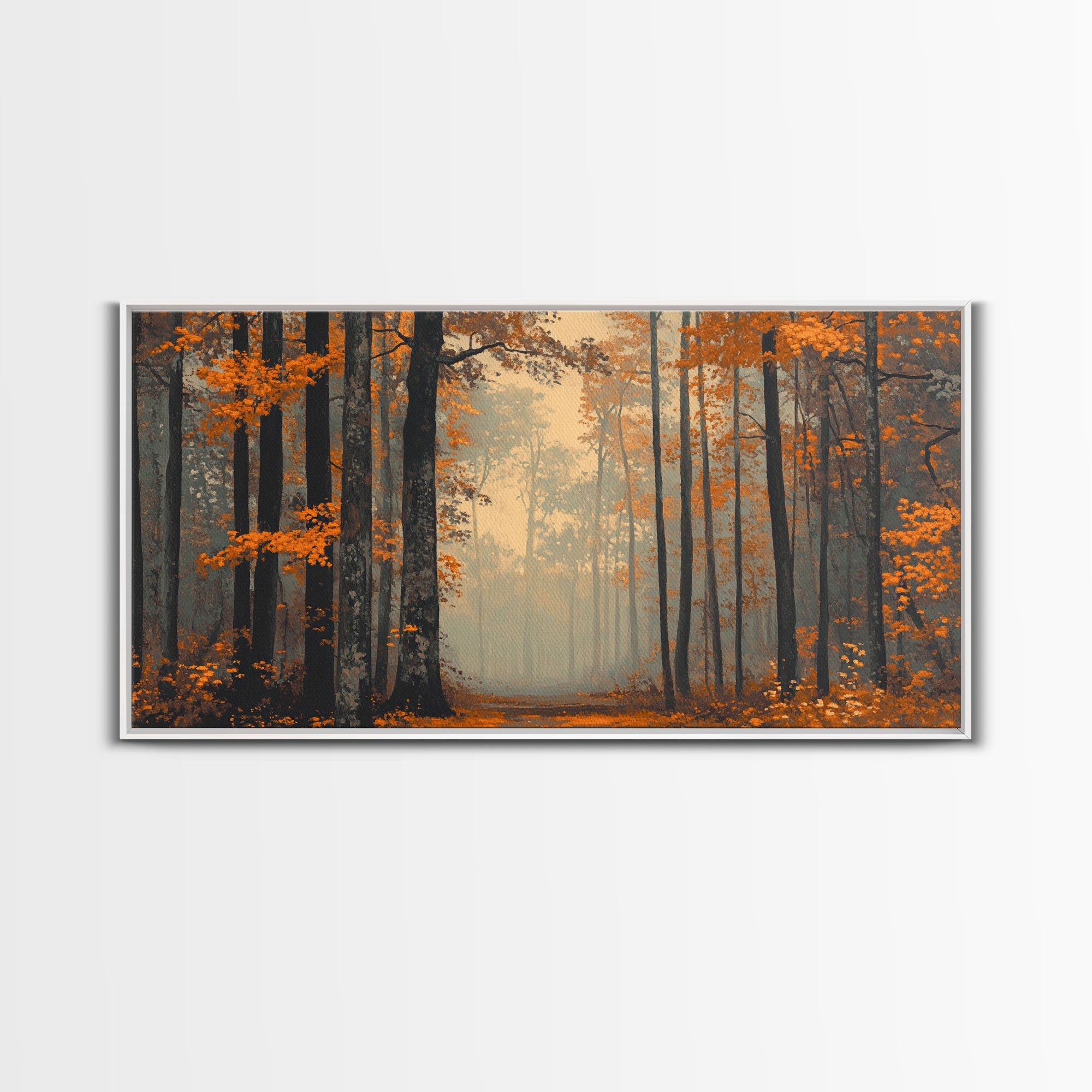 Country Cottage Framed Canvas