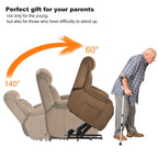 Lift Chair Power Remote Control Recliner Anti - Skid Australia Cashmere Fabric- Brown