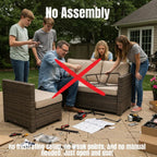 Handcrafted Outdoor Loveseat With Wicker Seating