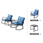 3 Pieces Patio Bistro Set