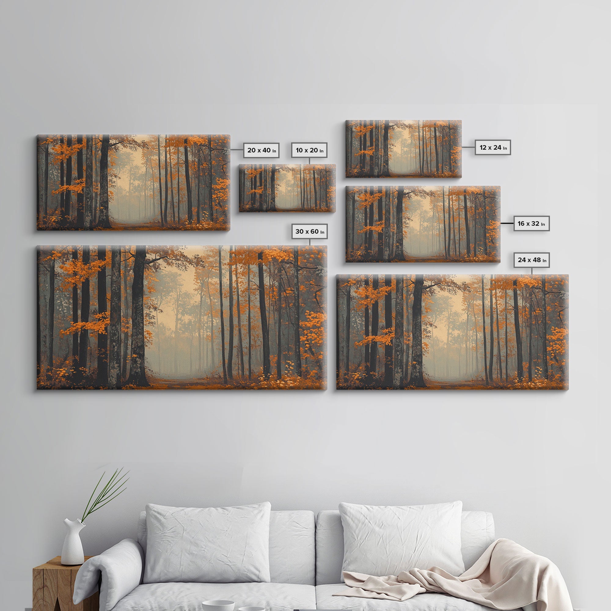 Country Cottage Framed Canvas