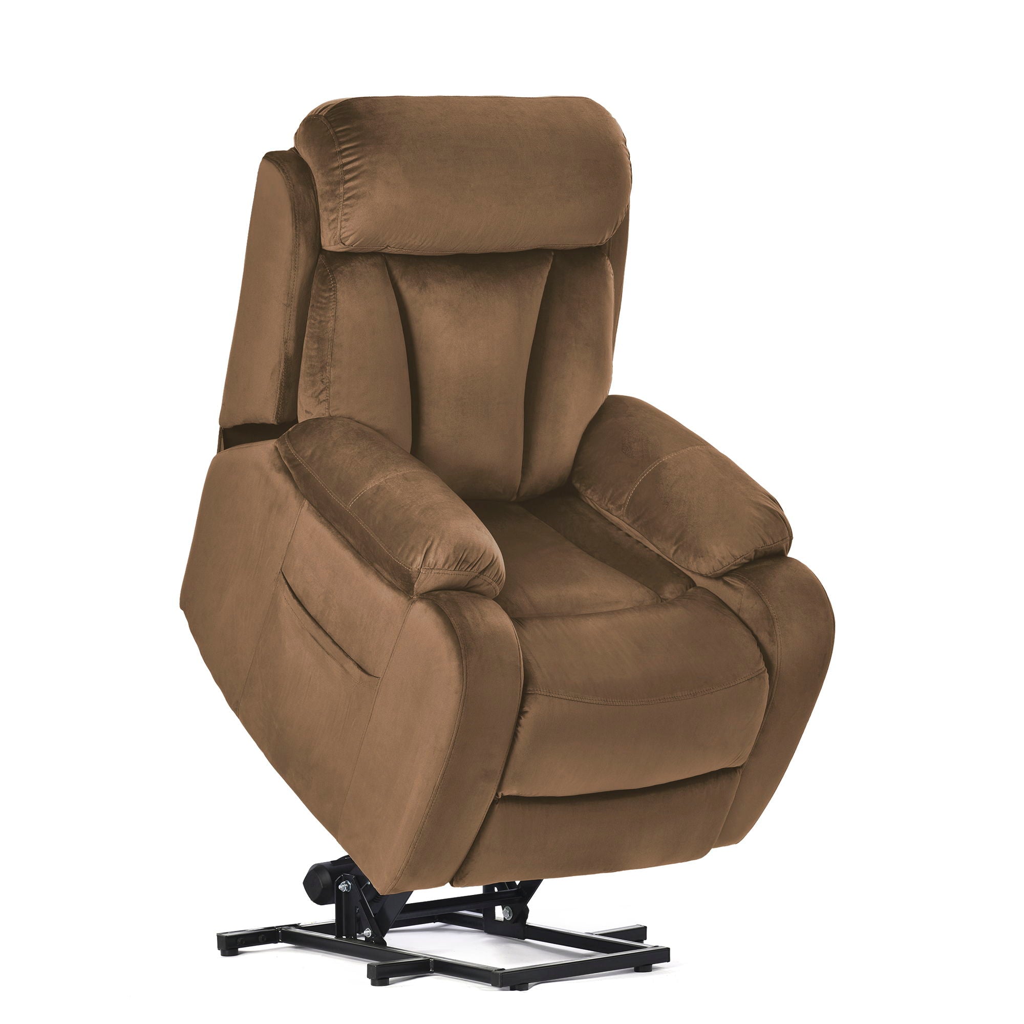 Lift Chair Power Remote Control Recliner Anti - Skid Australia Cashmere Fabric- Brown