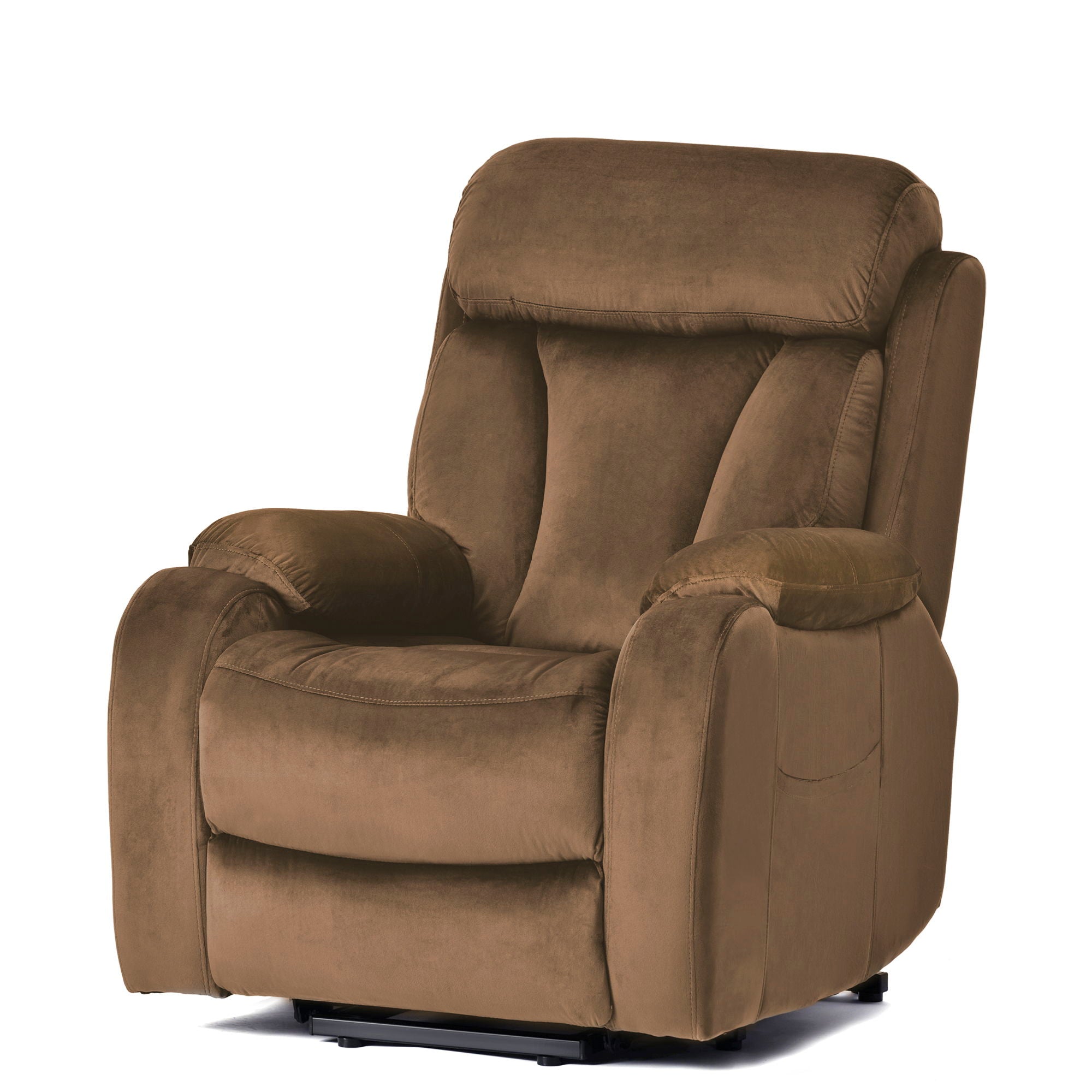 Lift Chair Power Remote Control Recliner Anti - Skid Australia Cashmere Fabric- Brown