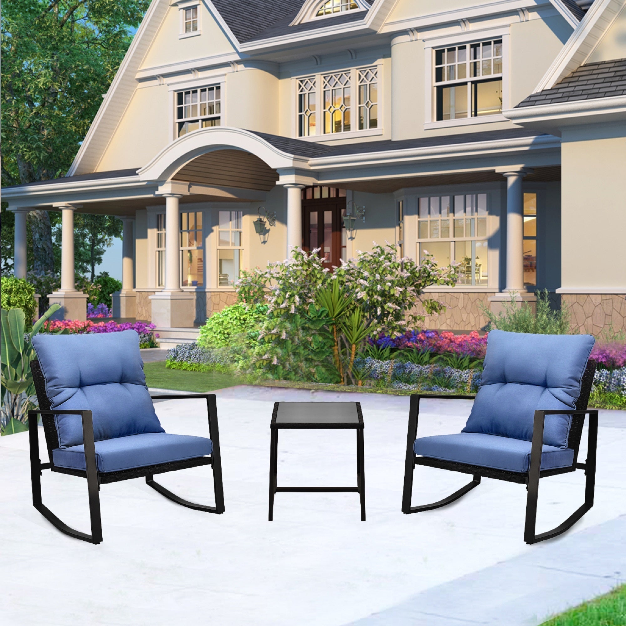 3 Pieces Patio Bistro Set