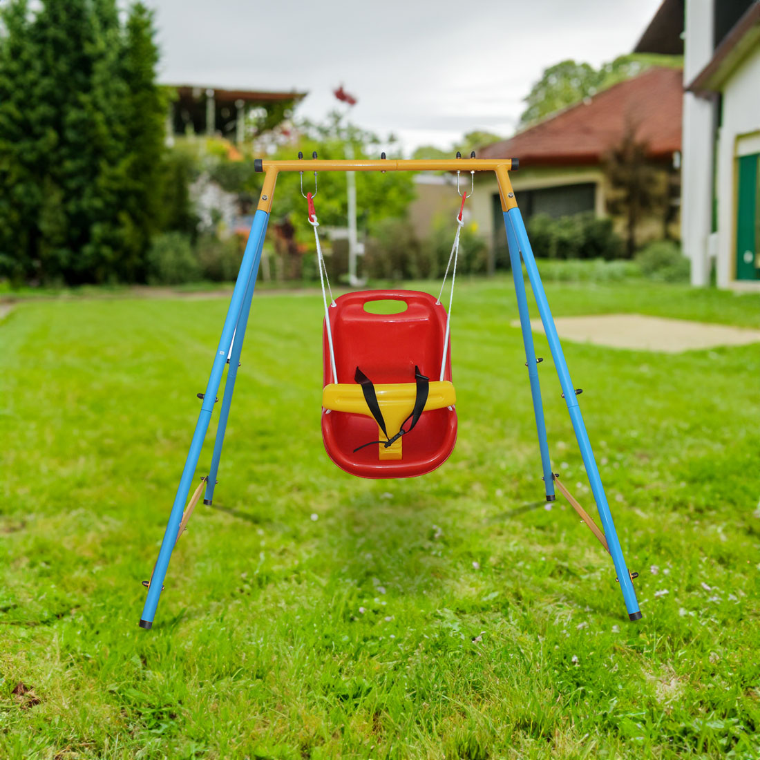 Baby Toddler Indoor/Outdoor Metal Swing Set