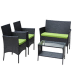 4 PC Rattan Patio Furniture Set