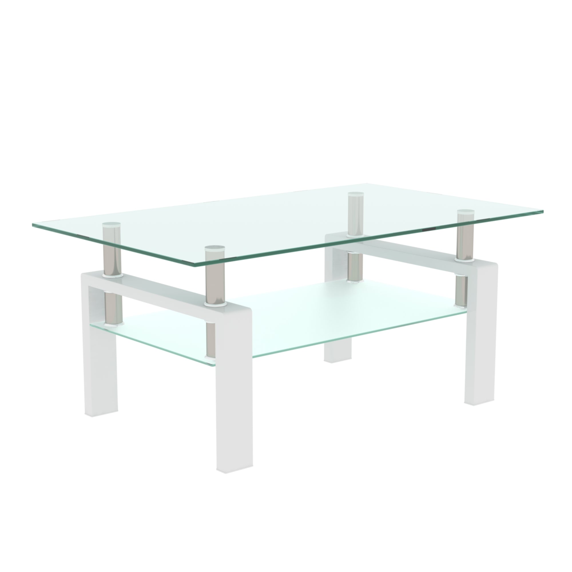 White Coffee Table Modern Side Center Tables