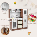 Kids Modern Toy Kitchen Playset with Attractive Lights and Sounds