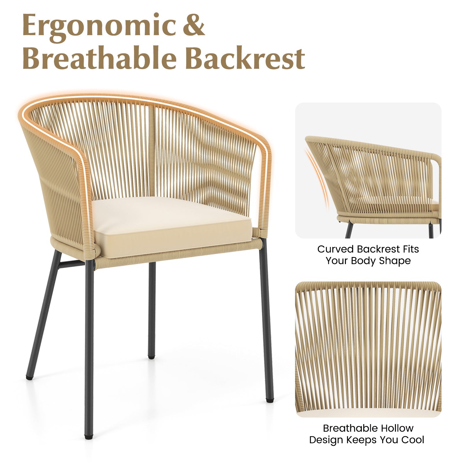 Patio Chairs Set of 4
