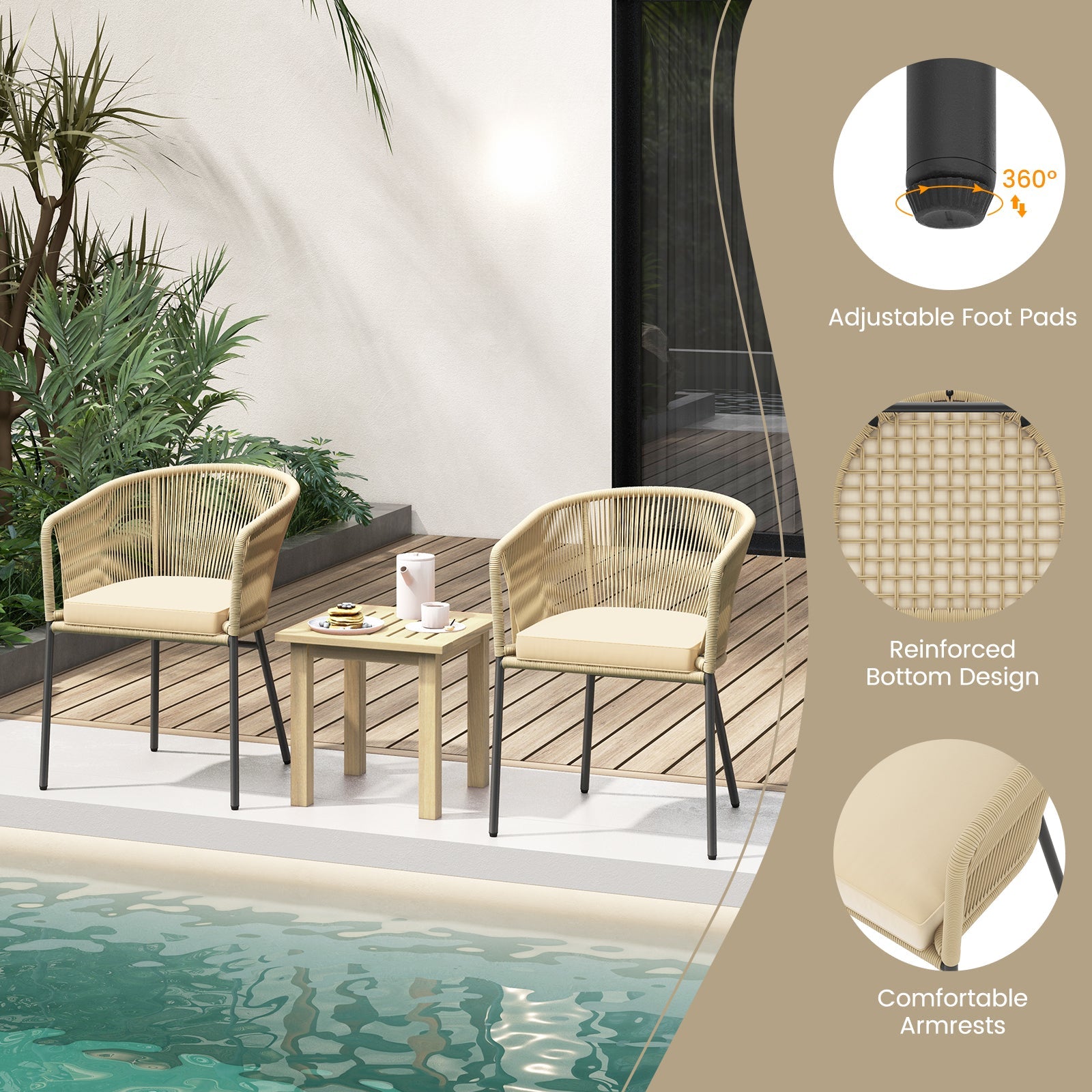 Patio Chairs Set of 4