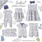 Seashore Bubble Romper – Bamboo Baby Girl Outfit