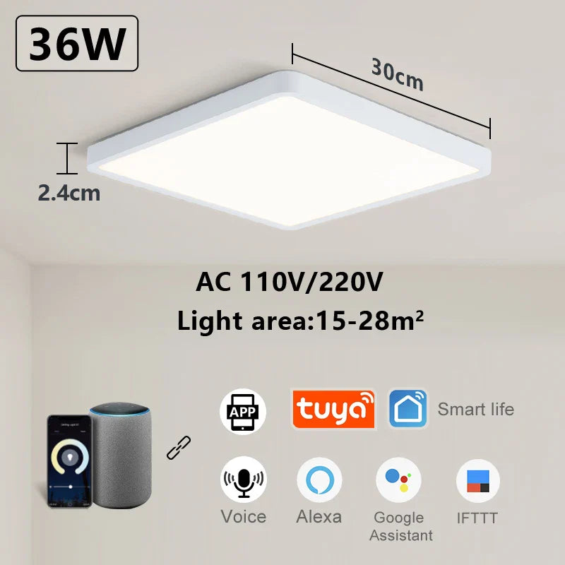 MARPOU Tuya Smart LED Ceiling Lamp Voice Control Alexa