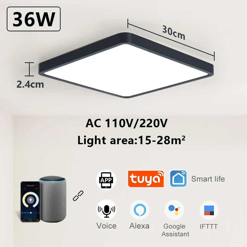 MARPOU Tuya Smart LED Ceiling Lamp Voice Control Alexa
