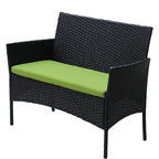 4 PC Rattan Patio Furniture Set