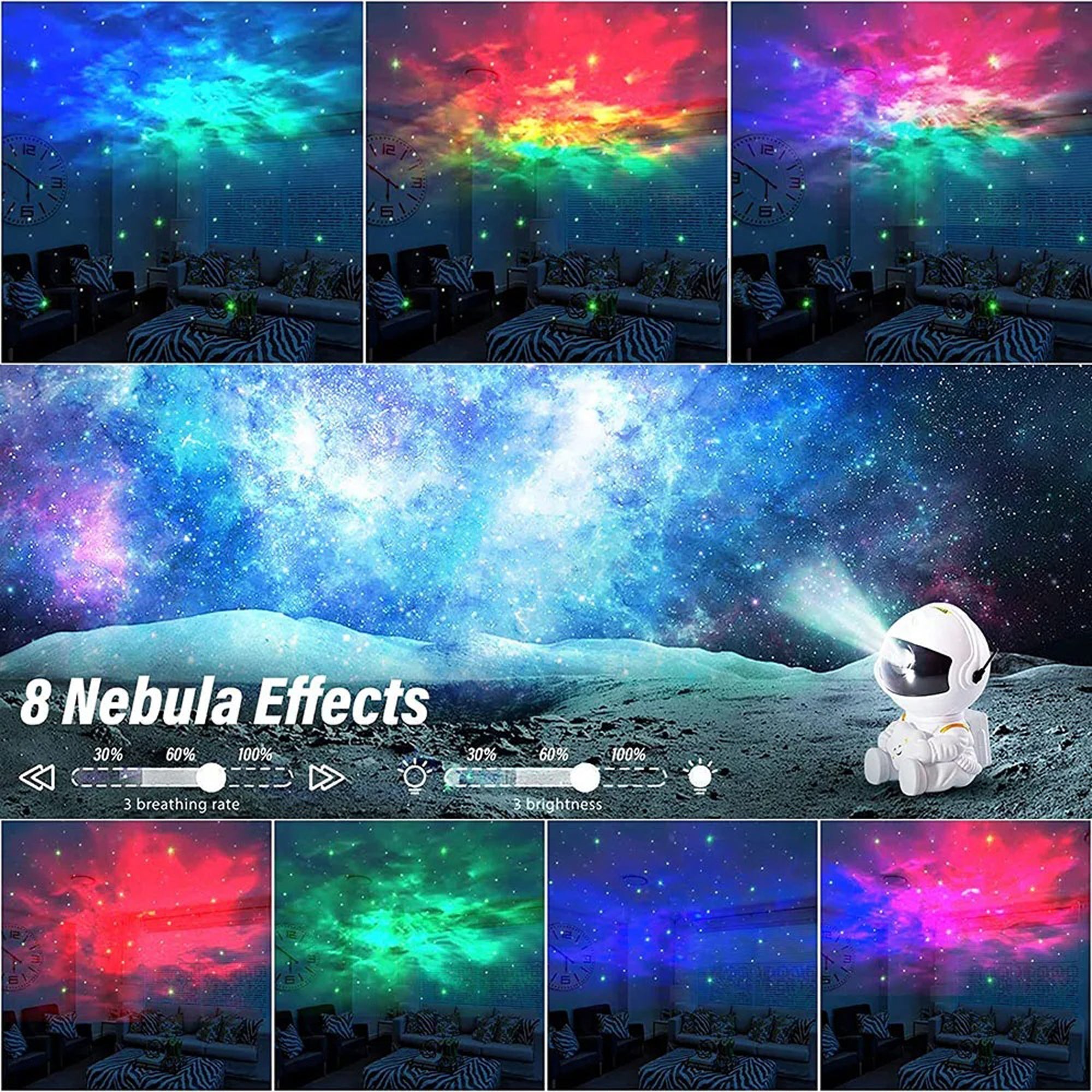 Astronaut Starry Night Light Projector For Aesthetic Room Decor Gift