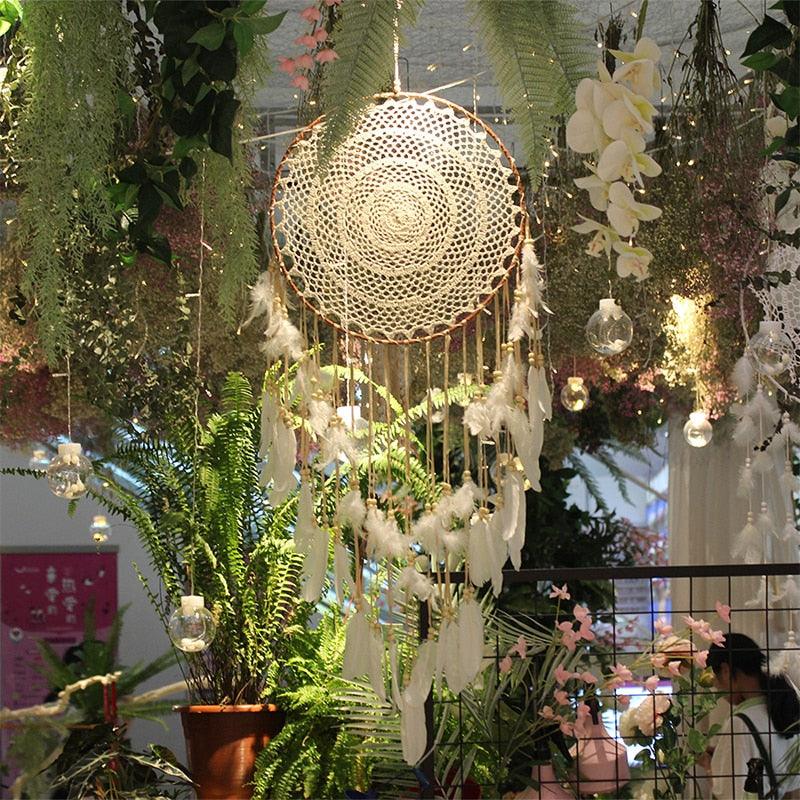 Big Dream Catcher Hanging/Light Decoration Dream Catcher Moon Dream Catcher Room Home Decor Dream Catcher Gifts For Mom Friends Women Girls Wall Decor Bedroom Decoration
