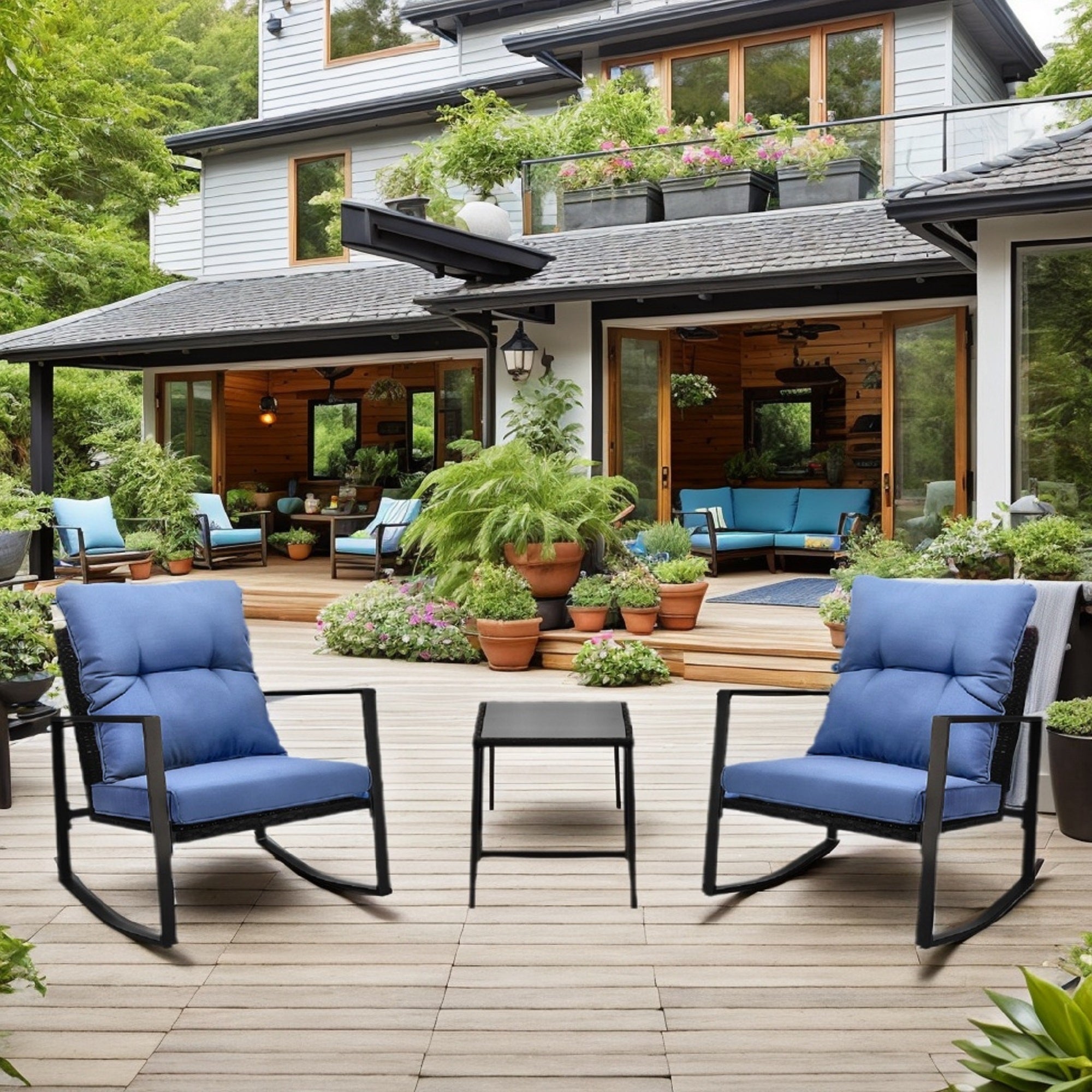 3 Pieces Patio Bistro Set