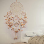 Dream Catcher Five-ring Wind Chime Ornaments Creative Indian Dream Catcher Bedroom Living Room Decoration Wall Hanging Home Ornaments Decoration  Craft Gift