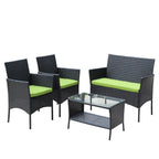 4 PC Rattan Patio Furniture Set