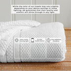 100% Cotton Checkered Jacquard Bath Towel Set - Giuliana Collection