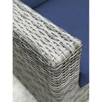 Handcrafted Outdoor Loveseat With Wicker Seating