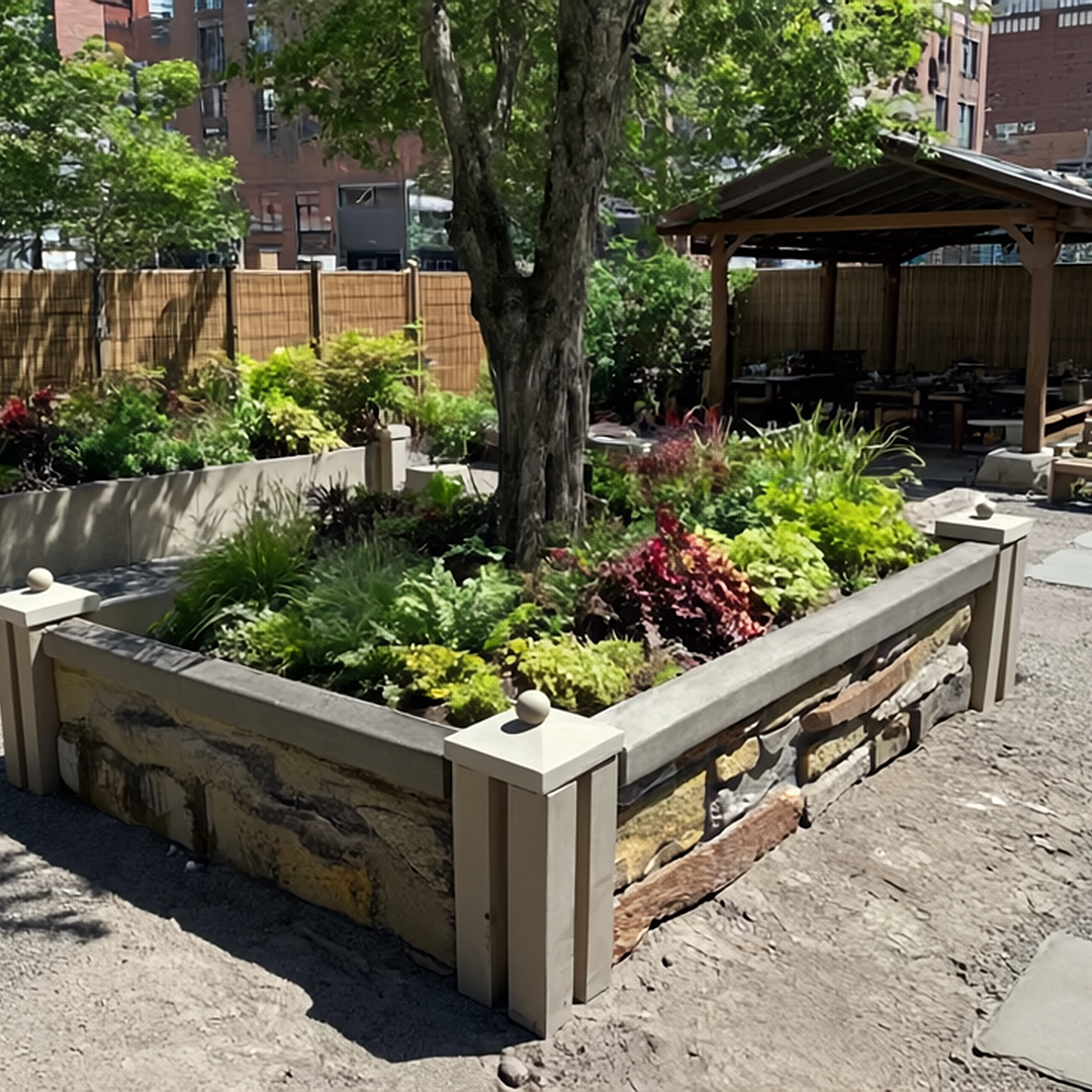 Prefabricated Concrete (GFRC) Garden Bed