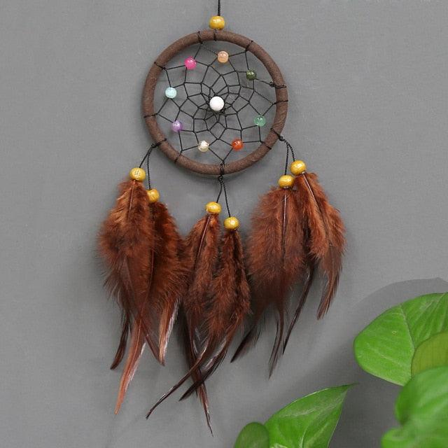 Hanging Ornaments Indian Style Handmade Dream Catcher For Wall Decoration Birthday Gift TS1 Wind Chimes & Hanging Decorations For Bedroom Car & Wall Hanging Decoration Girls Boys Kids Room Art Ornament Craft Gift