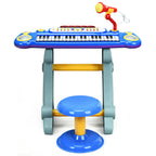 37 Key Electronic Keyboard Kids Toy Piano-Blue