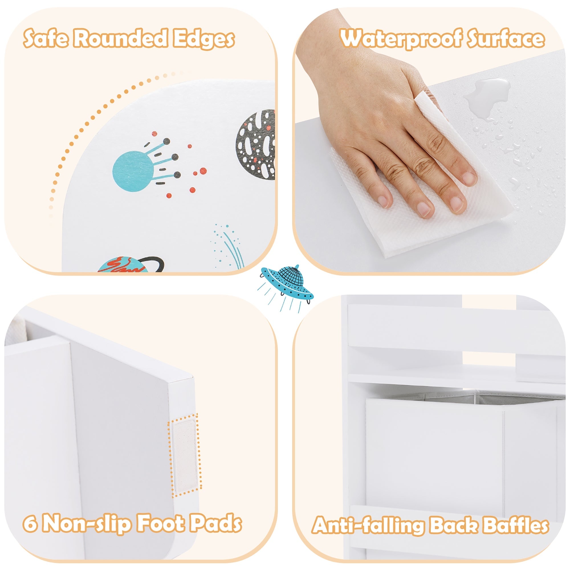 Kids Toy and Book Organizer with Storage Bins