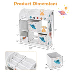 Kids Toy and Book Organizer with Storage Bins