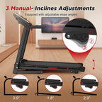 Portable 3.5HP Space Saving Folding Treadmill W/ Incline & 12 Preset Programs (SAK29735)