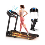 Portable 3.5HP Space Saving Folding Treadmill W/ Incline & 12 Preset Programs (SAK29735)