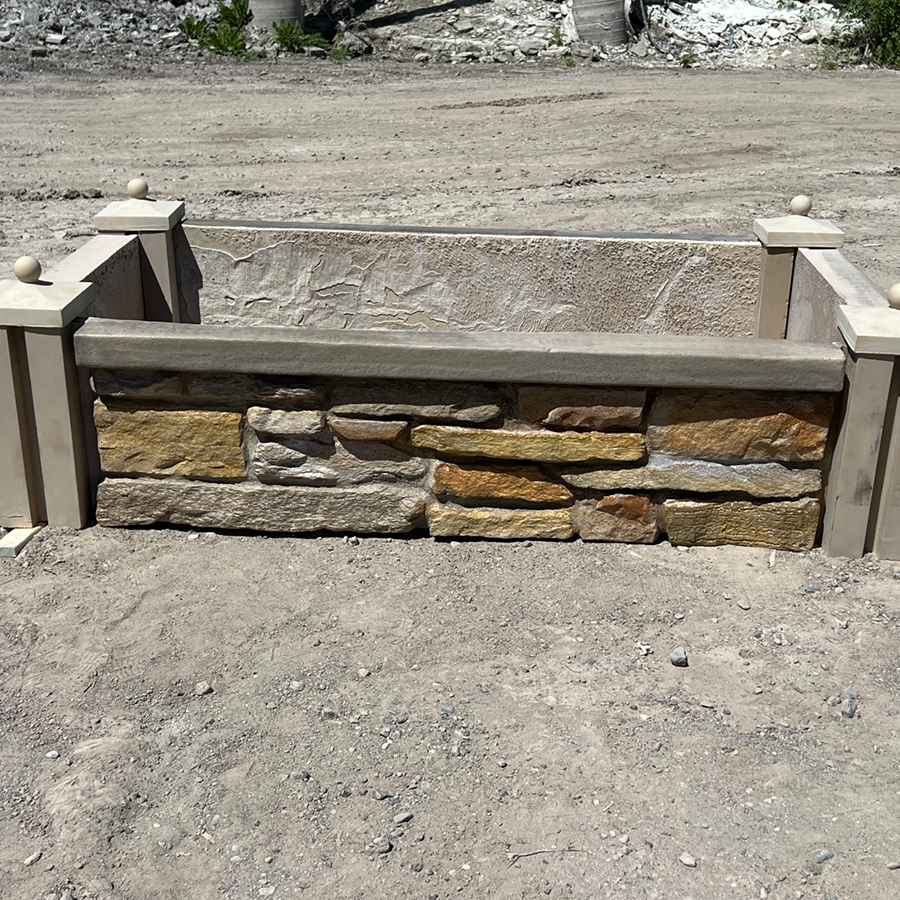 Prefabricated Concrete (GFRC) Garden Bed