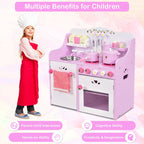 Kids Wooden Kitchen Toy Strawberry  Cooking Playset