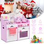 Kids Wooden Kitchen Toy Strawberry  Cooking Playset